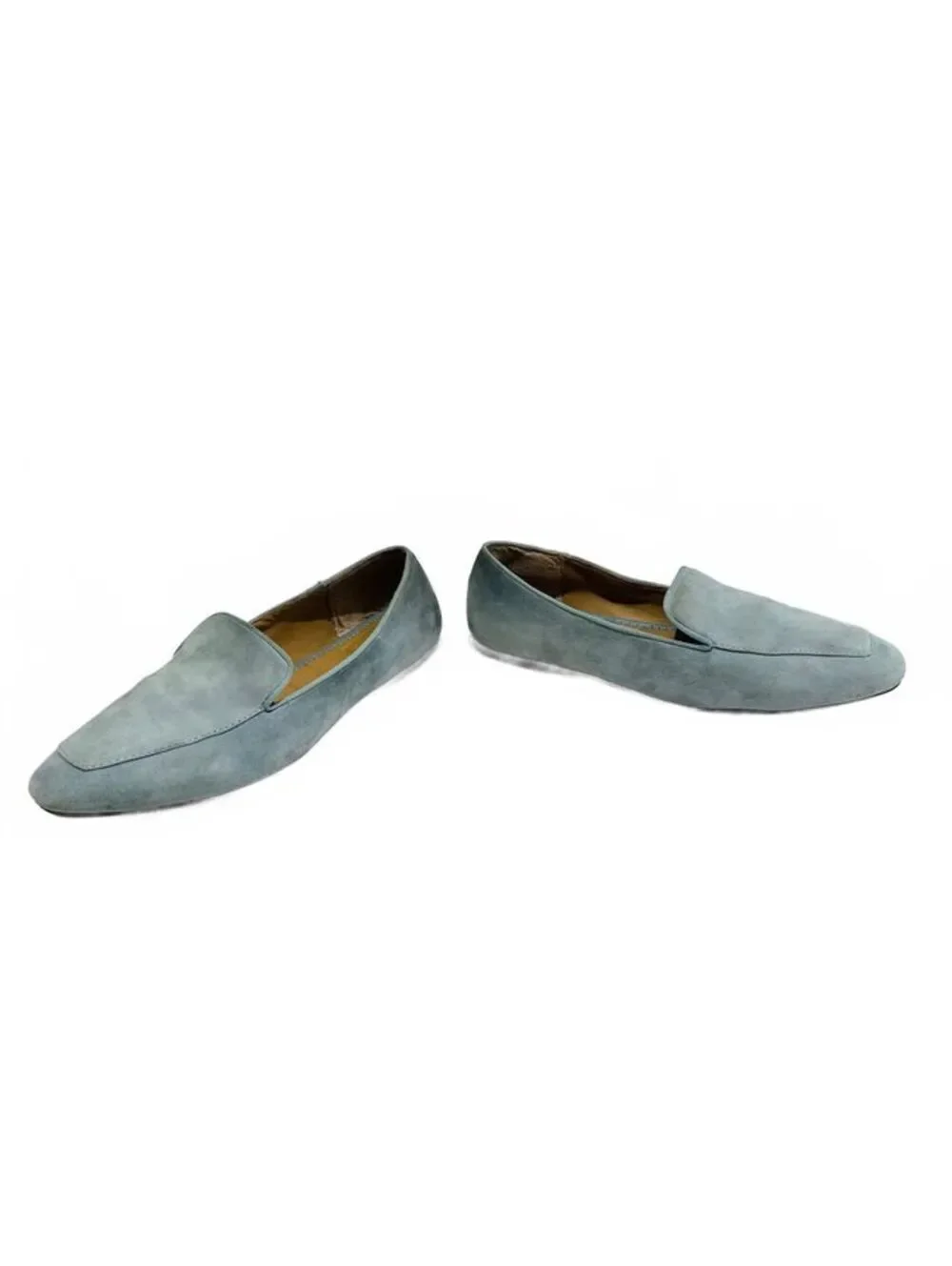 Tahari Woman's Light Blue Suede Loafers Padded Insoles Size 9M